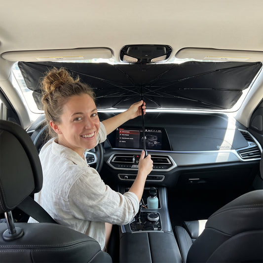 CoolShade Autoschirm -Für Fahrer, die ihr Auto lieben: Sonnenschutz statt Hitzeschock beim Öffnen